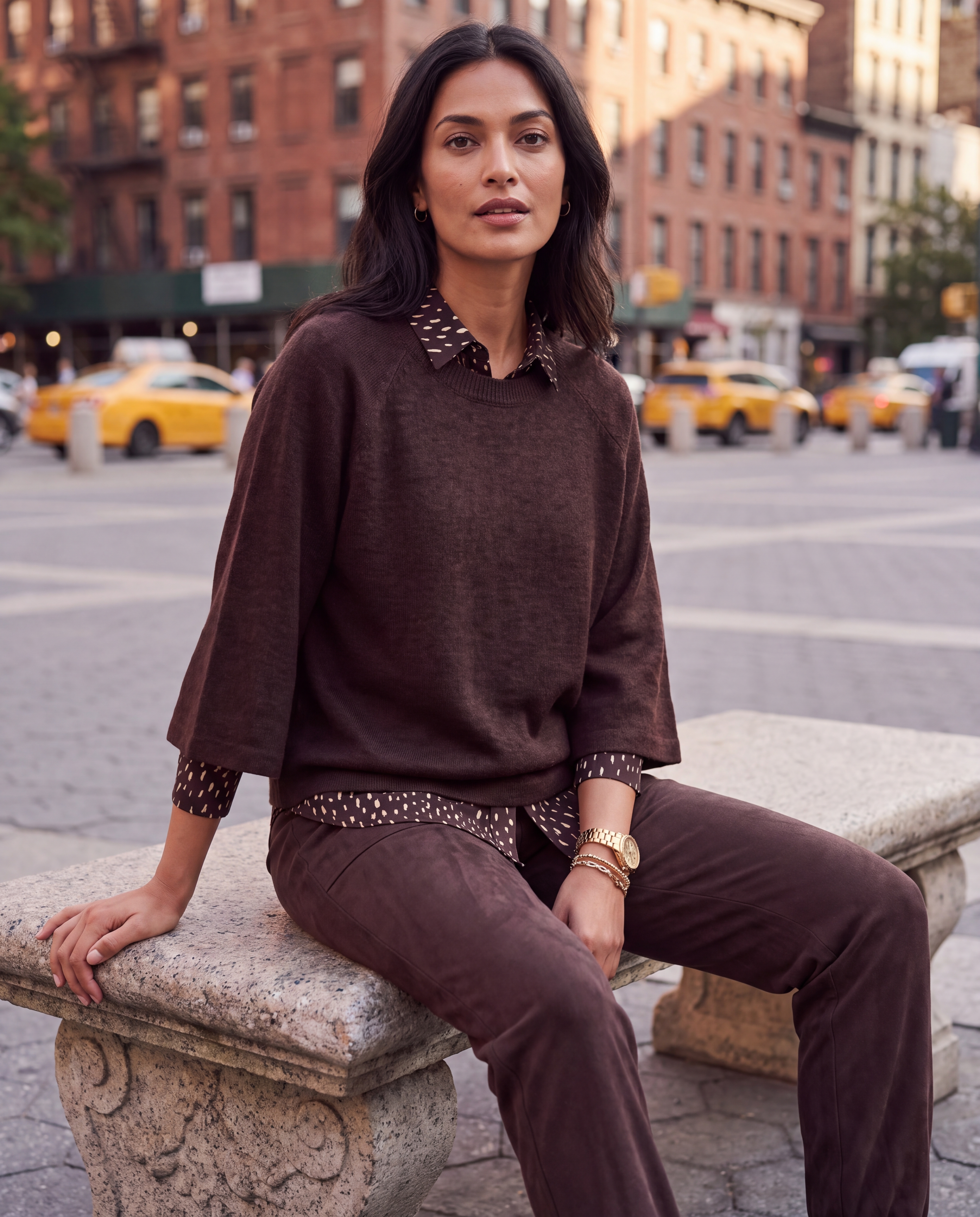 Dámsky pulóver BROADWAY NYC FASHION ESPRESSO MELANGE s.WEAR 2